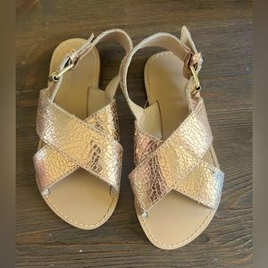 Crewcuts sandals girls Sz 11 rose barely worn